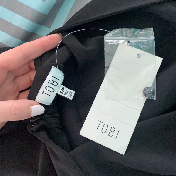 NEW black TOBI mini open back dress A line - Picture 5 of 5